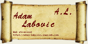 Adam Labović vizit kartica